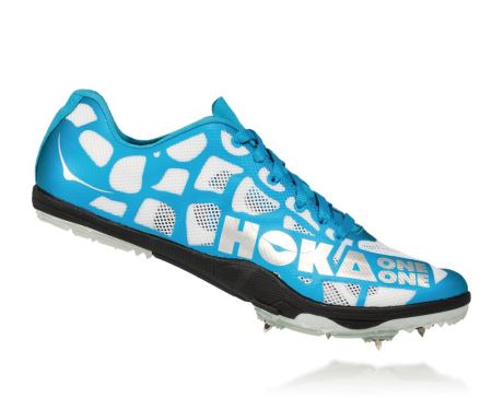 Hoka Rocket LD Track Spikes Barbati - Cuie Atletism Albi / Albastri | RO-P7lxWUQ